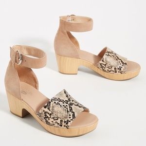 Dr. Scholl's Flora Snake Animal Print Hipster Classy Hippie Party Chic Hip Heels
